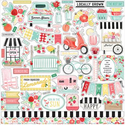 Carta Bella Summer Market  Stickerbogen - Element Sticker